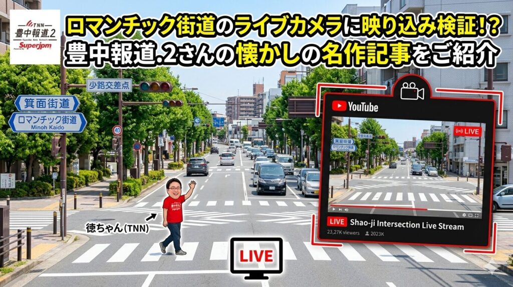 ロマンチック街道のライブカメラに映り込み検証！？豊中報道.2さんの懐かしの名作記事をご紹介