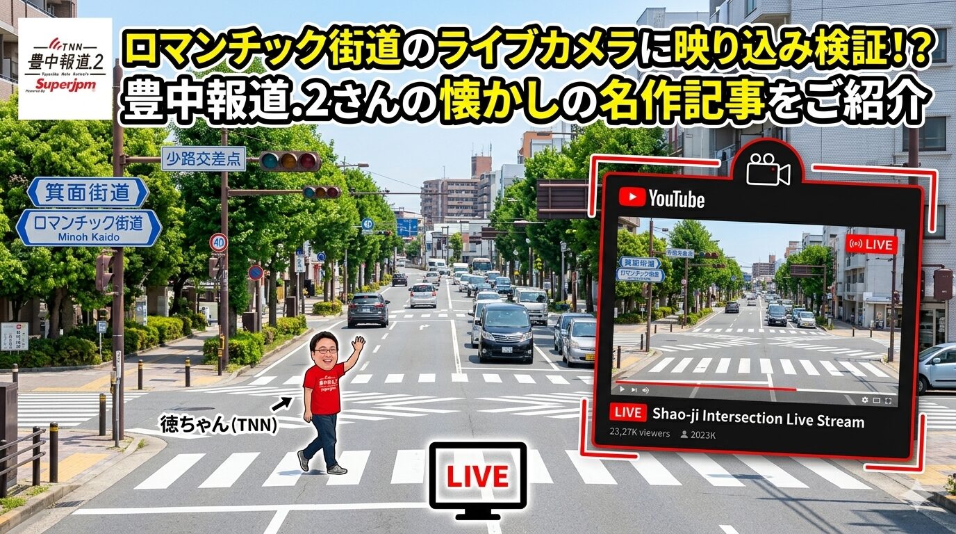 ロマンチック街道のライブカメラに映り込み検証！？豊中報道.2さんの懐かしの名作記事をご紹介