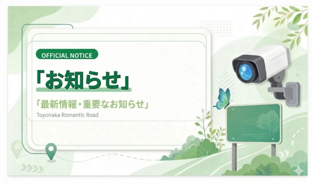 豊中ロマンチック街道, ライブカメラ　お知らせ