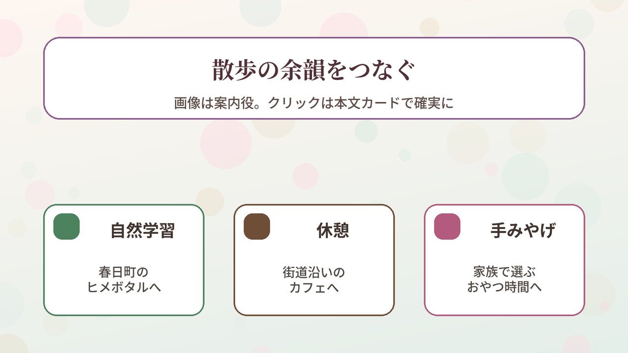 永楽荘散歩のあとに読みたい関連記事と休憩先を整理した案内図