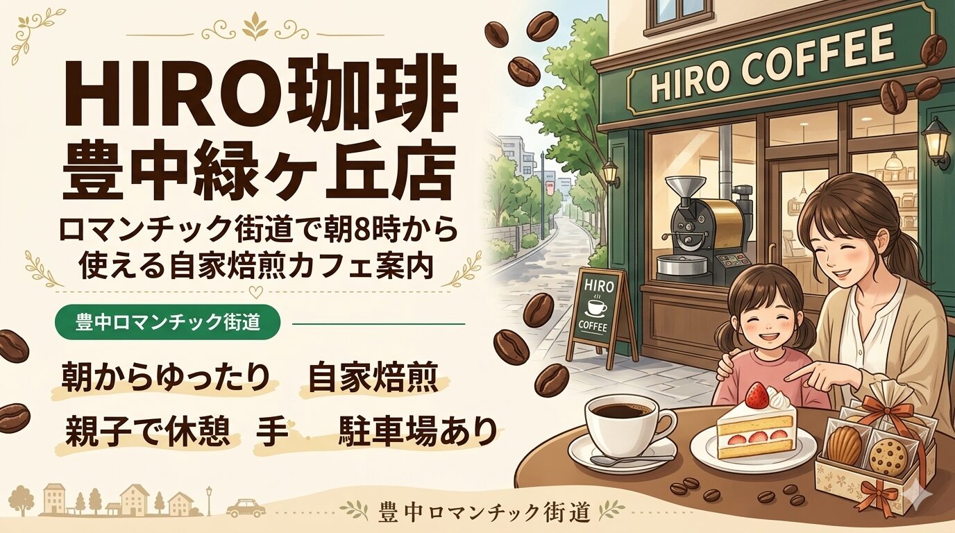 HIRO珈琲 豊中緑ヶ丘店｜ロマンチック街道