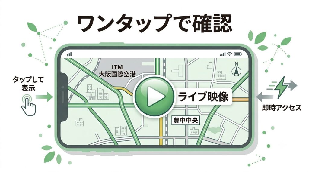 スマホで確認するロマンチック街道のライブ映像