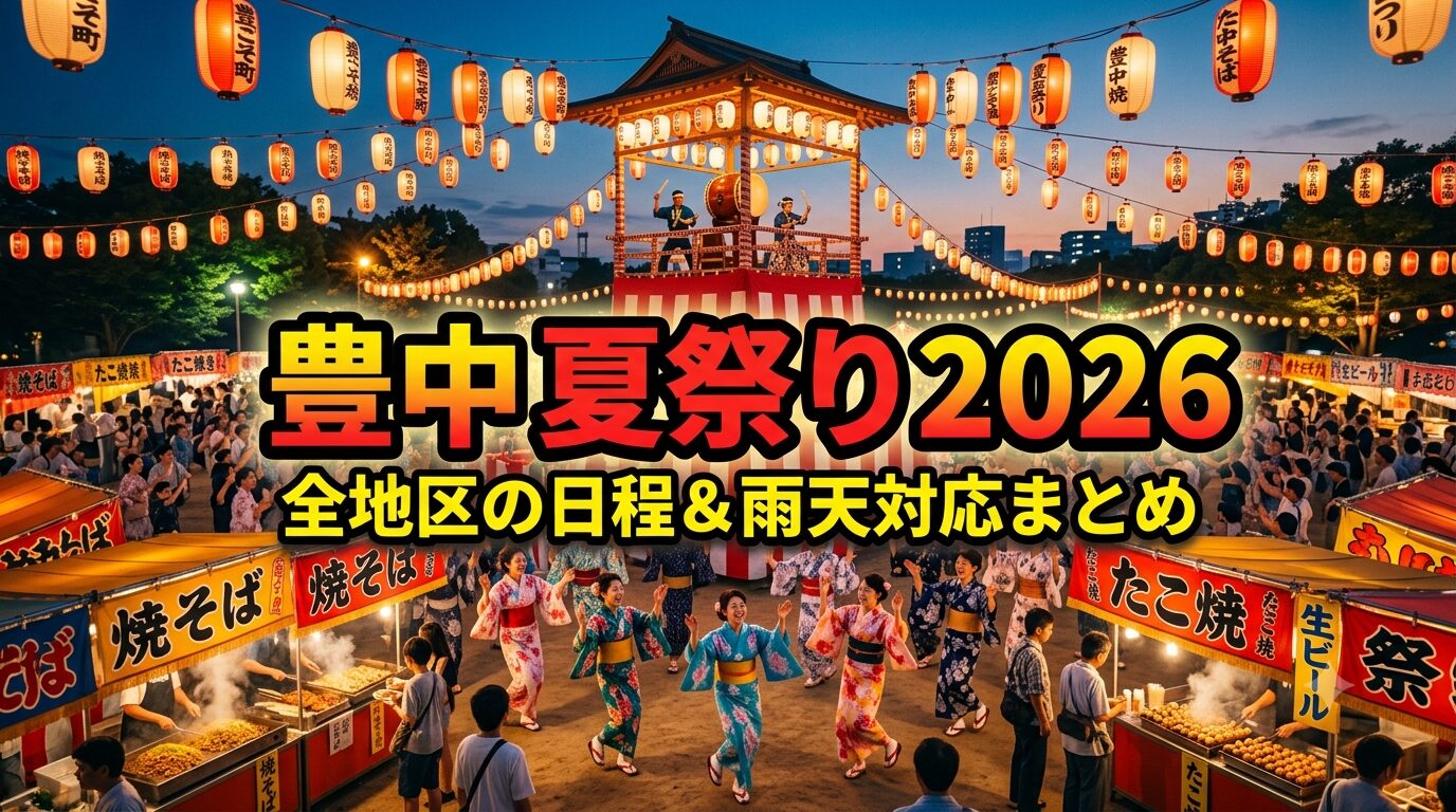 【2026】豊中市の夏祭りどこで開催？地区別日程＆雨天対応まとめ
